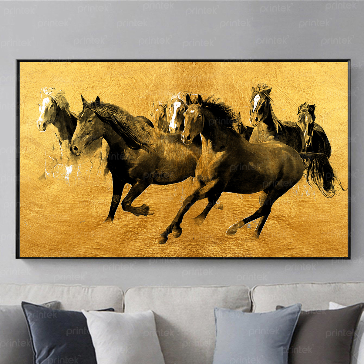 Tranh canvas ngựa, đã có khung – ST047