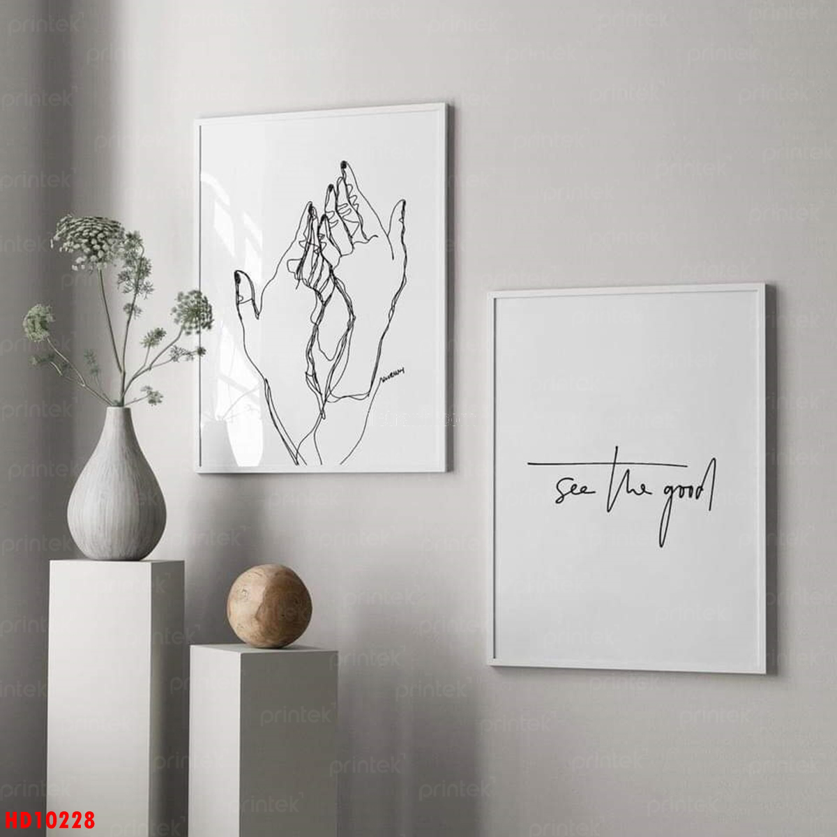 Bộ 2 tranh trừu tượng, đã có khung – HD10228