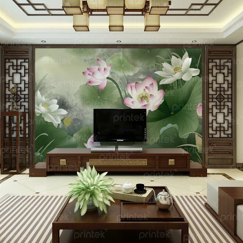 Tranh dán tường hoa sen – TT6351