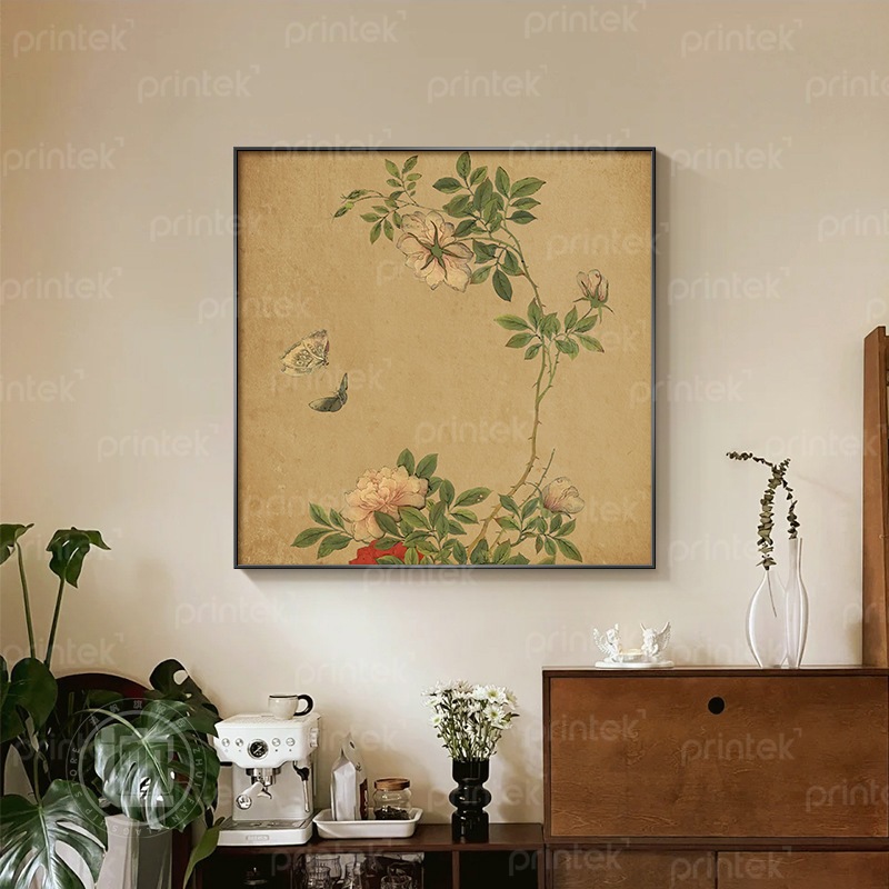 Tranh canvas hoa bướm treo tường - HS3456