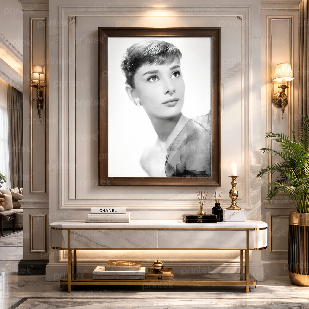 Tranh Audrey Hepburn phong cách vintage - CD9387