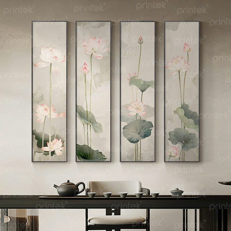 Tranh hoa sen treo tường, tranh canvas - HS7815