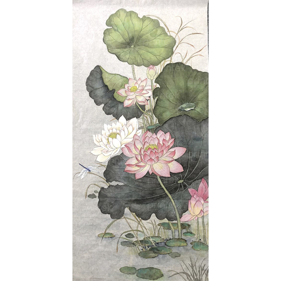 Tranh canvas hoa sen treo tường - MF33245180