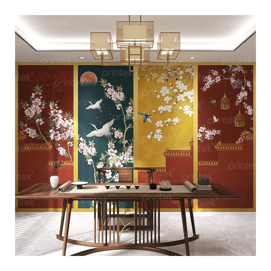 Tranh dán tường phòng khách indochine - ADB33245543