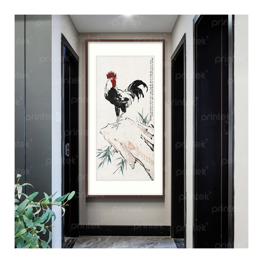 Tranh gà trống, đã có khung - 01CN01MA