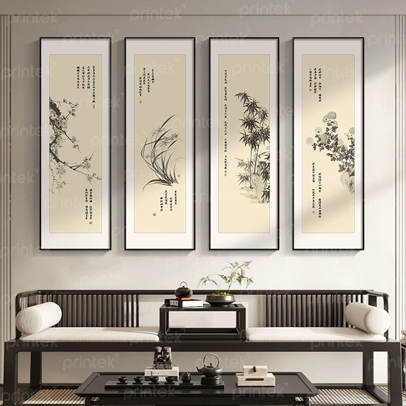 tranh xuân hạ thu đông
