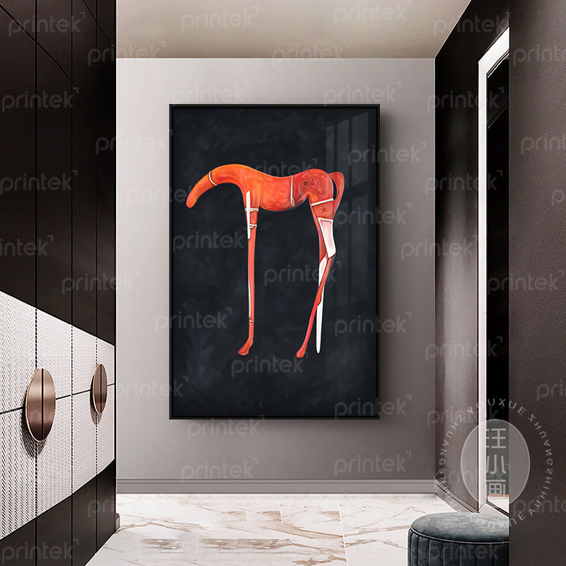 Tranh trừu tượng con ngựa, in theo yêu cầu - TT3156