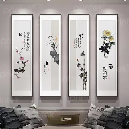 Bộ tranh tứ quý treo tường - TTR14625