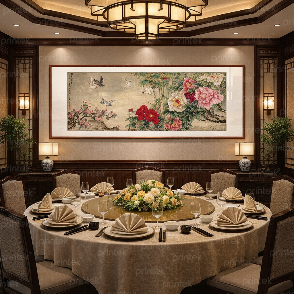 tranh thủy mặc hoa mẫu đơn