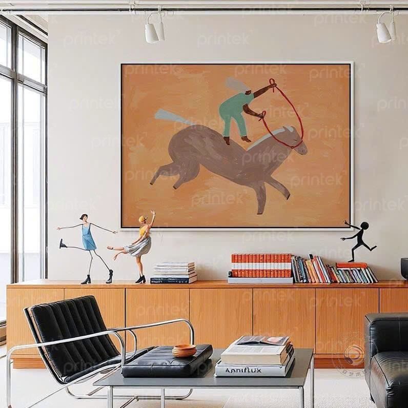 Tranh con ngựa, tranh treo tường canvas - N7123