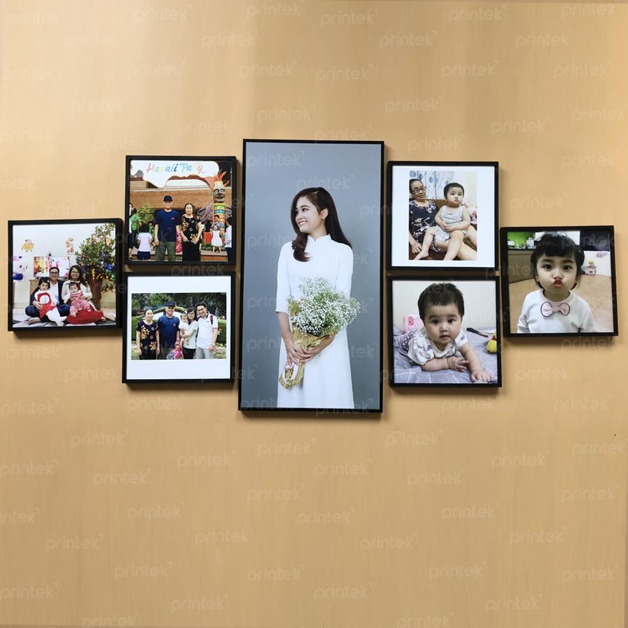 Bộ 7 khung ảnh dán tường, miễn phí in ảnh