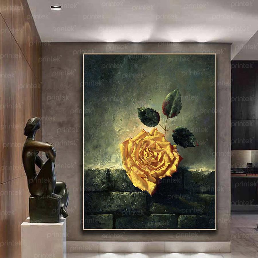 Tranh hoa hồng vàng, đã có khung – MS4352
