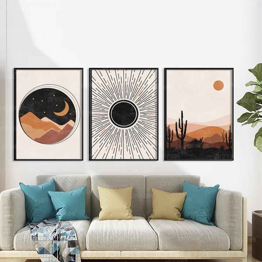 Bộ 3 tranh canvas trừu tượng, đã có khung – MS4368
