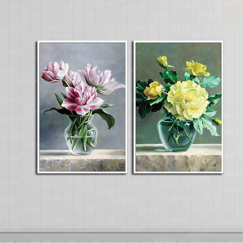 2 tranh canvas tĩnh vật đã có khung – DC051B