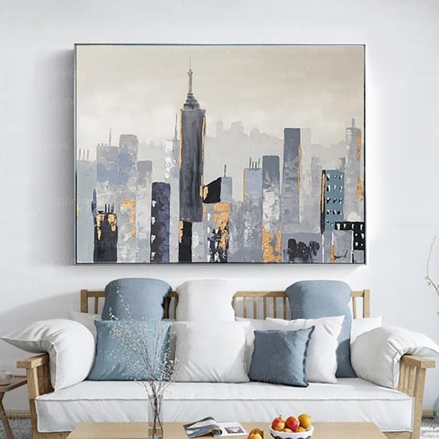 Tranh canvas trừu tượng đã có khung – P01